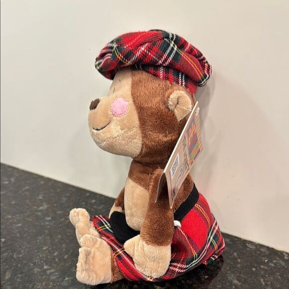 Ganz EEKS! The Monkey Scottish with kilt & Tam. Size 13” with tags - Picture 3 of 11